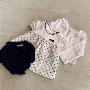 Mayoral Dress bloomer and cardigan set -2-4 months